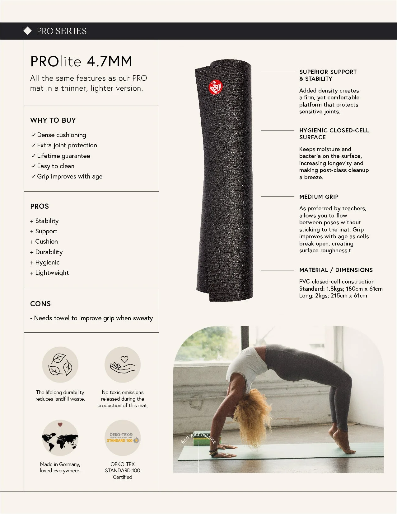 Almost Perfect PROlite® Yoga Mat - 4.7mm - Image 37
