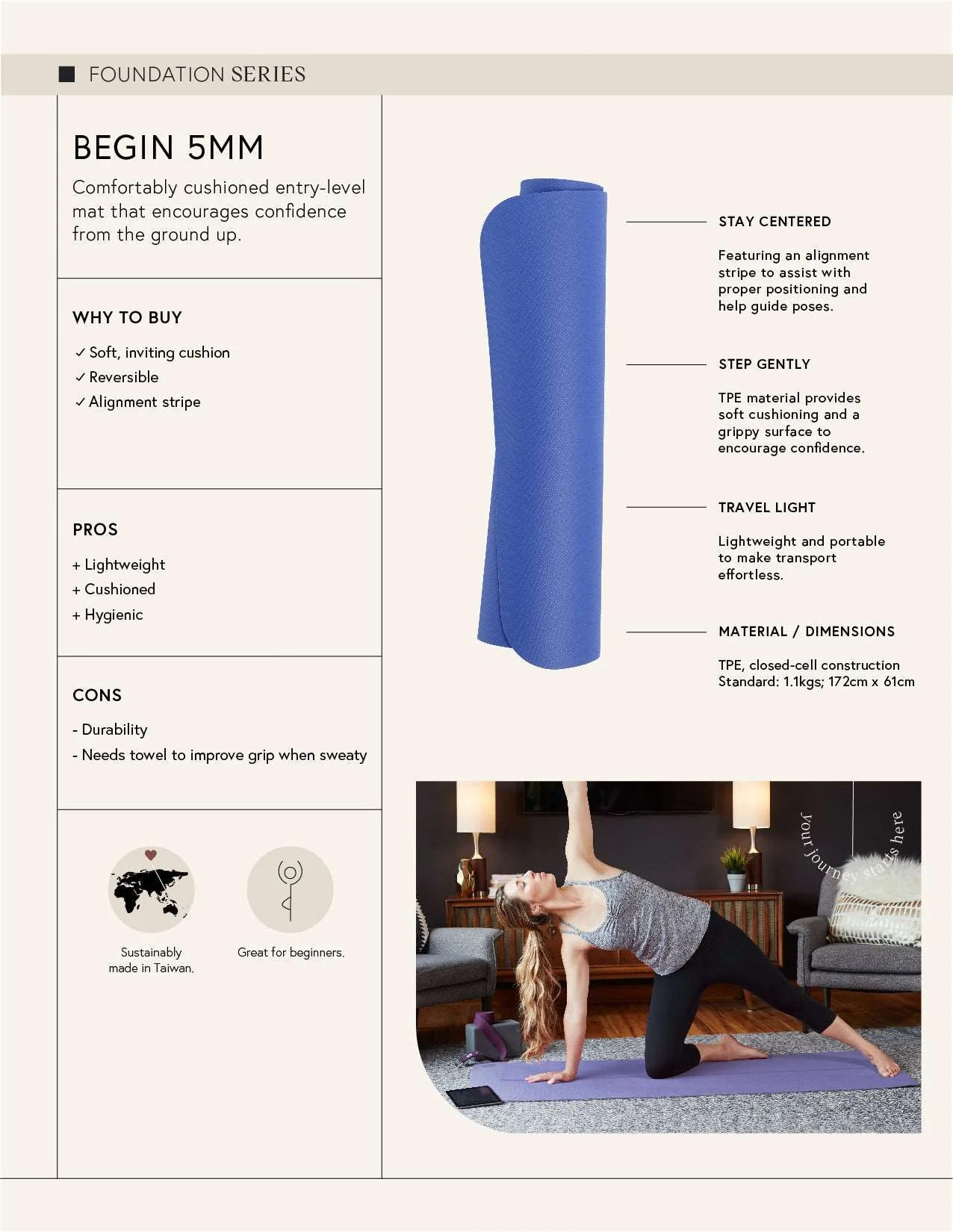 begin yoga mat 5mm - Image 9